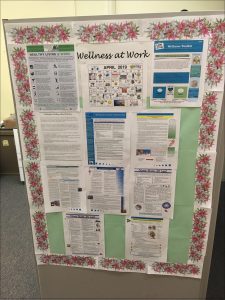 "Wellness in the Workplace" bulletin board